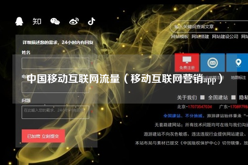 中国移动互联网流量（移动互联网营销app）